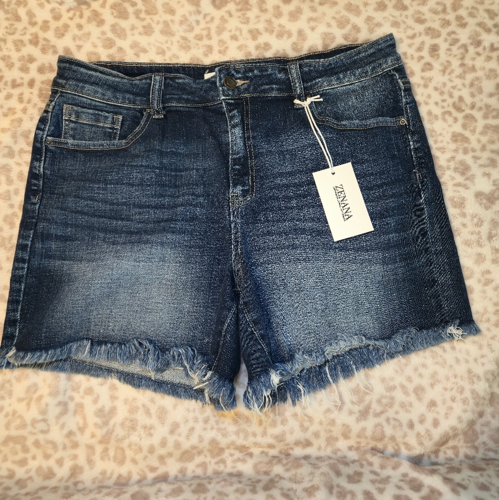 Zenana High Rise Denim Shorts